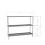 Hanah Home Cómoda D101 Dorada con Cristal Templado